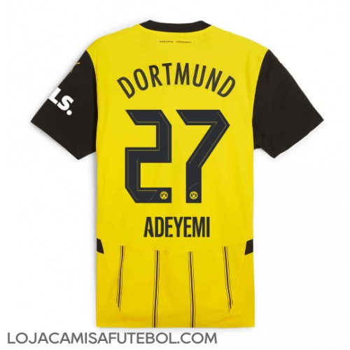 Camisa de Futebol Borussia Dortmund Karim Adeyemi #27 Equipamento Principal 2024-25 Manga Curta